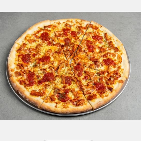 Chicken Parmigiana Pizza.